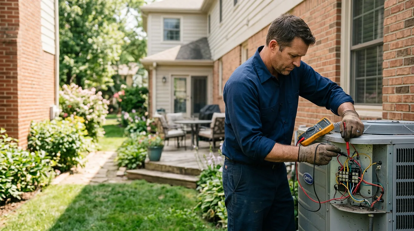 HVAC technician working near Ellettsville, IN